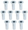 OTOTEC 10 Tuercas Remachables Ciegas Expandibles M6 Tuercas Remachables Ranuradas Tipo Linterna para Bicicletas Motocicletas Industria Automotriz Y de Muebles 6 X 27 Mm Color Plateado