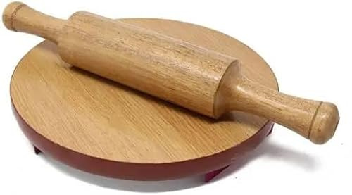 Holz Chakla Belon/Roti Maker/Roti Roller/Nudelholz Nudelholz & Brett (Braun, 1 Stück)