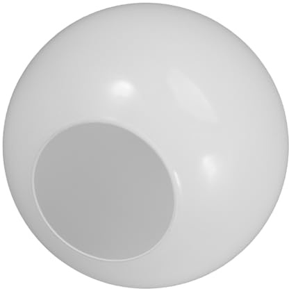 LOEFLIFA Abat-jour Sphérique en Verre Blanc, Couvercle de Lampe Rond Élégant, Compatible E27, Design Polyvalent pour Lampe sur Pied Suspendre