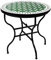 ORIGINAL Marokkanischer Mosaiktisch Gartentisch ø 80cm Groß rund klappbar | Runder klappbarer Mosaik Esstisch Mediterran | als Klapptisch für Balkon oder Garten | Estrella Grün Weiss