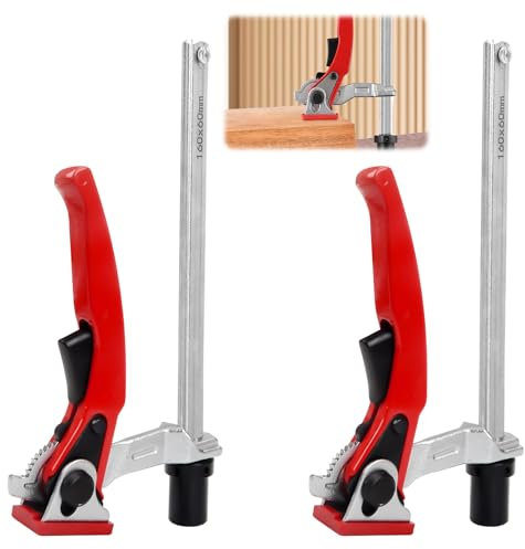 2 Stück Spannelement mit Hebelgriff, Ganzstahl Tischzwinge für Multifunktionstische, 20mm Spannelement, Niederhalter Hebelzwinge Spannbereich 160mm, für Werkbank Schnellspannzwinge, Werkbänken & CNC