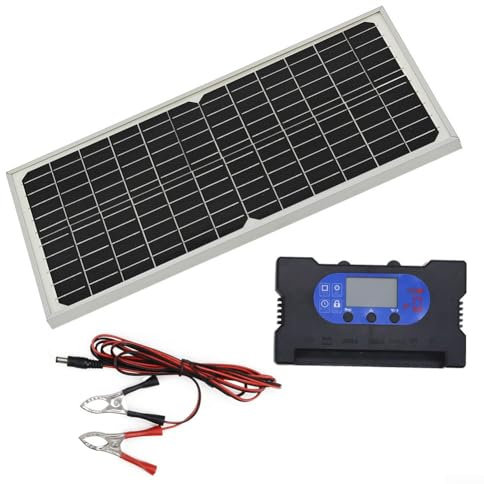 Kit de panel solar monocristalino de 100 W 5/12/18 V con controlador solar para carga de batería, caravana, caravana, barco, caravana (50 A)