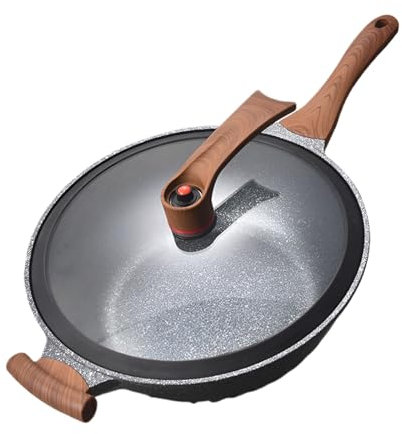 TS TAC-SKY Padella Antiaderente, Pentolame Da Cucina Pressofuso Monoblocco, Piano Cottura Universale, Cottura Senza Fumo