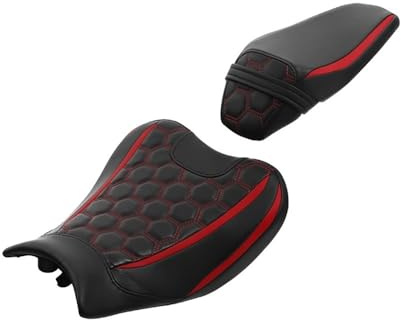 Motorrad Sattel Motorradsitzbank, Schwarz/rot, Fahrer- Und Beifahrersitz, Passend Für Z900 Z 900 2017 2018 2019 2020 2021 2022 2023