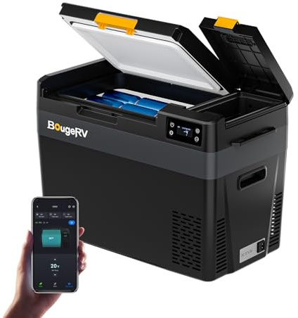 BougeRV Frigo Compressore CRX3 28L, Controllo App, -20°C | Frigorifero Auto 12V/230V, Refrigeratore Portatile, Congelatore da Campeggio, da -20°C a 20°C, per Auto, Viaggi e Outdoor