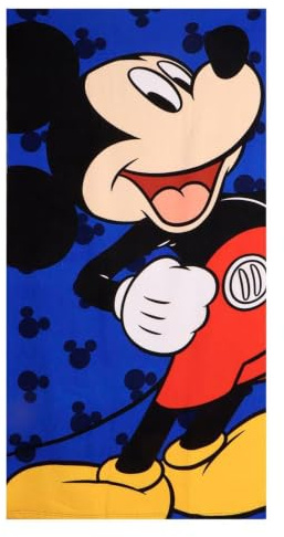 Mickey-Mouse-Handtuch 70 x 140 cm für Jungen und Mädchen – Weiches und saugfähiges Disney-Mickey-Mouse-Kinderhandtuch für Strand, Pool und Schwimmbad, Sommerhandtuch für Kinder von 2–10 Jahren