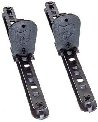 Attwood 11940-2 Universal Adjustable Kayak Foot Pegs/Foot Brace with Trigger Lock, Black Finish, Set of 2, 15 Inches