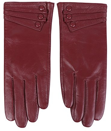 Nappaglo Damen Touchscreen Leder Handschuhe klassische Lederhandschuhe Italienisches Lammfell Winter Warm Handschuhe (Non-Touchscreen)