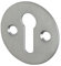 Zoo Hardware Victorian Standard Profile Keyhole OPEN Cover Escutcheon 32mm + Screws (Satin Chrome)