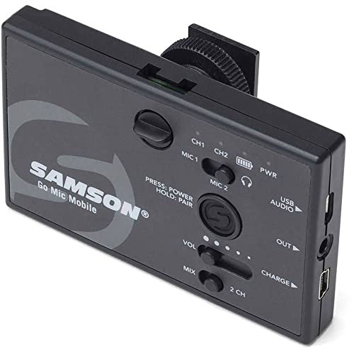 SAMSON Go Mic Mobile - Professional Wireless Microphone System for Smartphones (Receiver Only) - Black