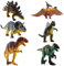 FOGAWA 6 Stück Dinosaurier Spielzeug Set Dinosaurier Figuren Kinder Realistische Dinos Spielzeug Tyrannosaurus Rex Modell für Kinder Kindertag Geschenke Kindergeburtstag Party Deko