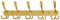 Dseap Garderobenleiste - Schwerlast Garderobenhaken Mit 5 Dreifachhaken, Edelstahl Wandgarderobe, Kleiderhaken Wand, Hakenleiste Garderobe für Mantel Hut Handtuch Handtasche, Gold