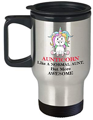 Aunticorn Like A Normal Aunt But More Awesome Travel Mug Aunt Mug Gift for Aunt Auntie Gift Aunticorn Mug