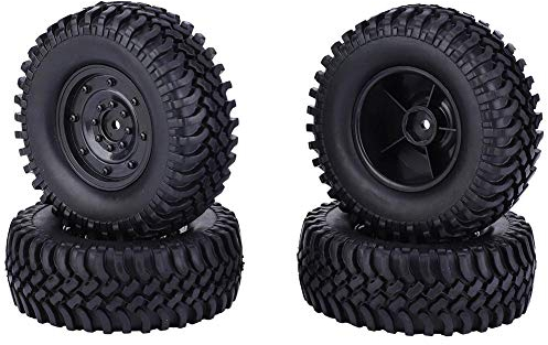 Dilwe RC Autoreifen, 100mm Durchmesser Reifen Zubehör für 1/10 Ferngesteuertes Auto(Schwarz)