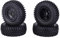 Dilwe RC Autoreifen, 100mm Durchmesser Reifen Zubehör für 1/10 Ferngesteuertes Auto(Schwarz)