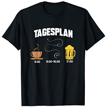 Tagesplan Kaffee Geocaching Bier Geocachen Cacher Geschenk T-Shirt