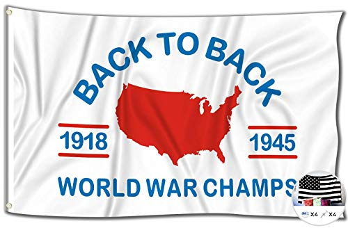 Weltkriegs-Champs-Flaggen, 91x152 cm, lustiges Poster, UV-beständig, verblasst und langlebig, Wandflagge mit Messingösen, für Schule, Wohnheim, Zimmerdekoration, Outdoor, Geschenk, Heckklappen