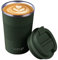 SUNTQ Reusable Coffee Cups Travel - Coffee Travel Mug with Leakproof Lid - Thermal Mug Insulated Cup - Stainless Steel Travel Cup with Rubber Grip - for Hot and Cold Drinks, 13oz/380ml, Green