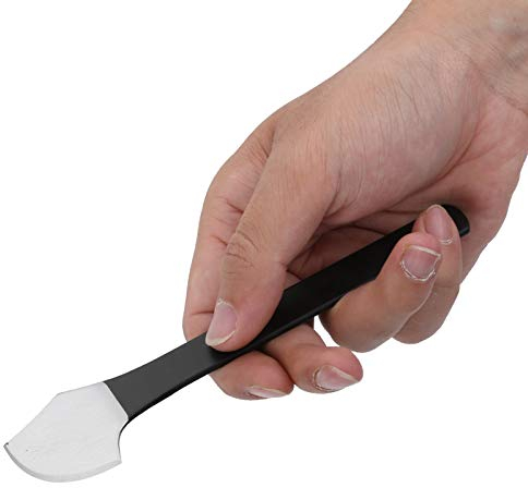 Coltello da taglio artigianale in pelle Coltello da taglio in pelle fatto a mano con bordo tondo nero Strumenti artigianali in pelle fai-da-te Coltello da smussatura per lavori in pelle(2)
