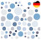 Little Deco 86 Kreise Wandtattoo Kinderzimmer Punkte Wandsticker Set Aufkleber Wanddeko Spielzimmer Babyzimmer Kinder Schlafen Blau Grau DL608