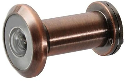 Türspion Spion 200° Weitwinkel Objektiv 36-56mm Türstärke Türsicherung Sicherheit 16mm (braun)