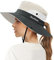 ECOMBOS Damen Sonnenhut mit breiter Krempe – UV-Schutz, faltbar, Mesh, mit Zopfloch – Fischerhut für Strand, Wandern, Garten & Outdoor