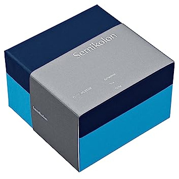 Semikolon 364866 Aufbewahrungsbox Cutting Edge L Format - 23,9 x 23,9 x 16,1 cm - Geschenkbox - blau marine aqua