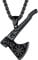 U7 Men's Necklaces Gothic Black Viking Jewellery Axe Pendant Necklace For Women