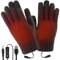 USB-beheizte Handschuhe für Männer und Frauen, CestMall Winter-Hände, warme Handschuhe, volle Hände, Touchscreen, Laptop-Handschuhe, Strick-Heizhandschuhe, verstellbare und waschbare Thermo-Handschuhe