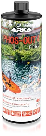 Phosphatentferner Teich 946 ml - Phos-Out 4 Senkt Phosphat PO4 Sofort | flüssiger Phosphatentferner, ohne Lanthan, senkt Phosphatwert sofort, gegen Algen, Gartenteich, Koiteich, Schwimmteich
