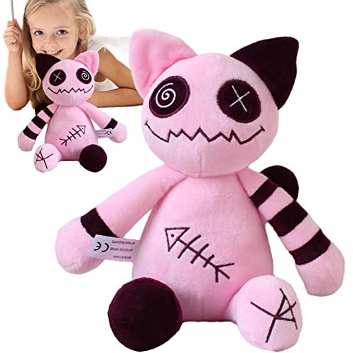 Gesuter Ausgestopfte Katze - 9.84in Zombie Cat Cute Anime Cartoon Cat Plüschtier - Dekorative Katze Stofftierfigur Spielzeug Plüschkissen Geschenk für Kinder und Festivalgeschenk