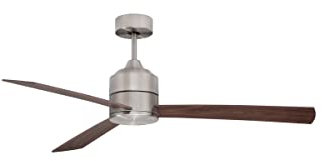 Merano Laval Deckenventilator Edelstahl Aluminium, Teak, Walnusssperrholz
