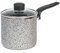 Home Salt Npepper Bollilatte in Alluminio con Rivestimento Antiaderente, Coperchio in Vetro, 12cm