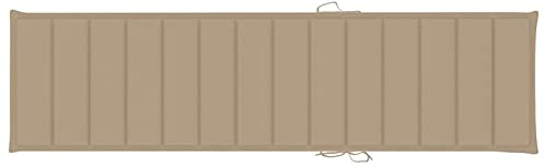 Homgoday Sonnenliegen Auflage Liegenauflage Polsterauflage Gartenstuhlauflage Auflage für Gartenliege Liegestuhl Liege Sonnenliege Strandliege Beige 200x50x3 cm Stoff