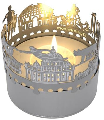 Roma Skyline - Portacandele con affascinanti ombre della città eterna - fantastico souvenir per ogni fan di Roma