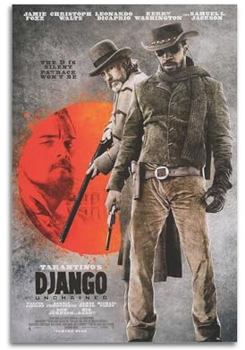 VZRSQZK Django Unchained Filmposter, dekoratives Gemälde, Leinwand-Wandposter und Kunstdruck, modernes Familienschlafzimmer-Dekor-Poster, 20 x 30 cm