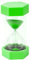 1 Minute Sanduhr für Kinder, Glas Timer, Sechseckiger Set, Spiel Requisiten, für Küchen, Zuhause, Grün