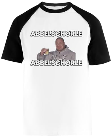 Markus Rühl Meme Apfelschorle Weißes Kurzarm-T-Shirt Unisex-Baseball-T-Shirt