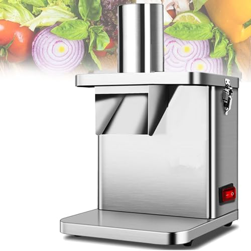 URJWAN Picadora De Verduras De Acero Inoxidable, Cortadora De Verduras EléCtrica De 200 W, Picadora De Alimentos Vegetales De Escritorio, Cortadora De Frutas Y Verduras De Cocina