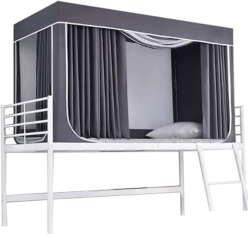 Einzelbett-Vorhang für Etagenbett, Studentenwohnheim, Betthimmel, Bettwäsche, Zelt, Verdunkelung, Moskitonetze, Bettwäsche-Vorhang (Größe: 90 x 190 x 95 cm)