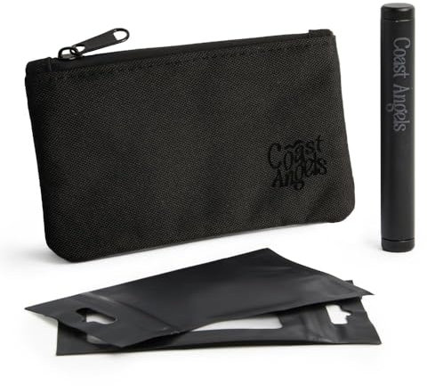 Kleine Geruchsdichte Tasche mit Aluminiumröhre – Smell Proof Bag Set mit geruchsdichter Dose für Reisen und als Geschenk