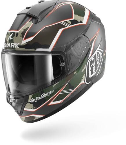 Shark, Integraler Motorradhelm RIDILL 2 MATRIX x TROY LEE DESIGN CAMO Anthracite Green Chocolat, XXL