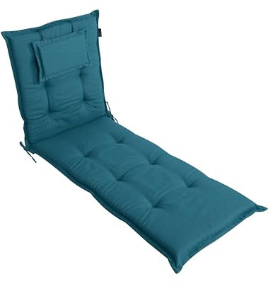 LILENO HOME Sonnenliege Auflage [1er Set - Rollliege] in Petrol - Gartenliegen Polster für Strandliege (188x60x8cm) MAR