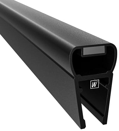 WAKA® Premium Magnet - Duschdichtung & Duschtür PRO-M4 Duschdichtungen für Duschtüren Optisch Schwarz, Dichtung Dusche Glastür 6-8mm, 200cm Duschtürdichtung für 180° Glastür möglich