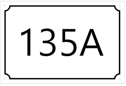 CQSXM Hausnummer aus Aluminium, Hausnummernschild - Anpassbare Numme, Aluminiumschild mit Hausnummer Wetterfest (20x15 cm)
