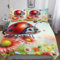 AAPZY Cute Marienkäfer 3D Bettgarnitur 2teilig Set - Bettbezug Erwachsene Teenager Kinder Mikrofaser Bettwäsche-Sets 3tlg Mit Kissenbezug, Bügelfrei Und Weich Bettbezüge Single (135x200cm)