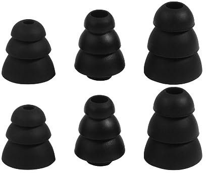 Sxett Replacement Triple Flange Ear Tips Earbuds Silicone for in Ear Headphones in-Ear Hole 4.0mm