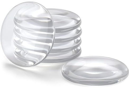 Wall Door Handle Stopper 5 cm Set 6 Pieces of Clear Rubber Door Knob Round Wall Shield Cushion Quiet Wall Protector for Door Handle.Guard Door Bumper Wall Protector Silencer Self Adhesive