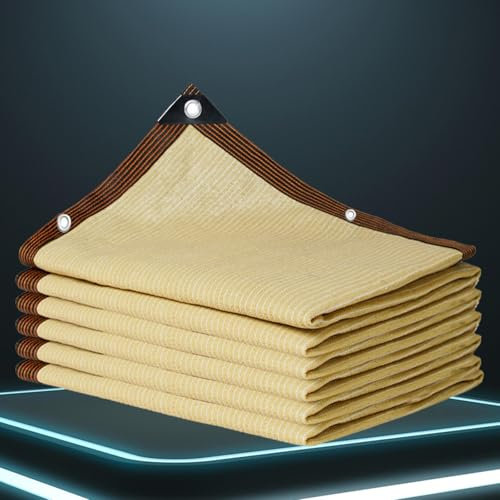 KSQP Voile Ombrage 5x4 Anti UV Bache pour Pergola Toile d'ombrage Imperméable 4x5 pour Jardin, Terrasse, Balcon, Camping, Pergola,beige-4x8m