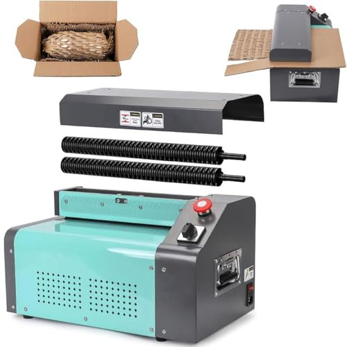 XSDAJSD Wellpappen-Schredder, Papierwaben-Verpackungsabfüllmaschine, Papierzerkleinerungsgeschwindigkeit 5 m/min, Breite 325 mm, für A4-Papier/Karton/Pappe/Folie